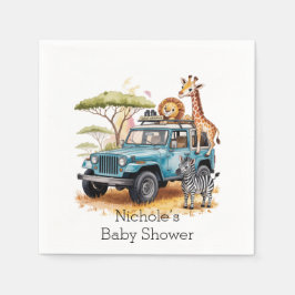 Safari Adventure Boy Baby Shower Serviette