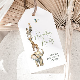 Safari Adventure erwartet Baby Shower Vielen Dank Geschenkanhänger