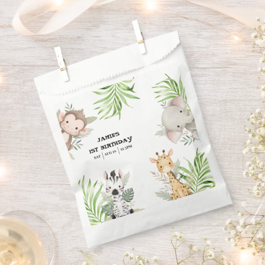 Safari Adventure Geburtstag Geschenktütchen (Ausgeschnitten)