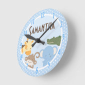 Safari Adventure Jungle Zoo Personalisierte Uhr (Winkel)