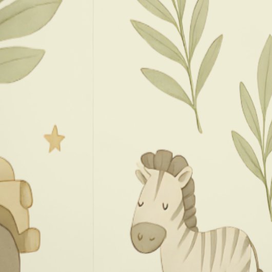 Safari Adventure Kinderzimmer Wallpaper Neutraler Tapete (Naht)