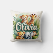 Safari Adventure Olivia Throw Pillow Kissen (Vorderseite)