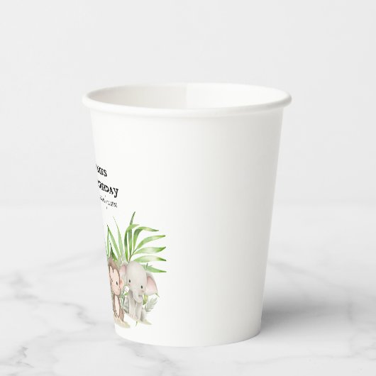 Safari Adventure Paper Plate Pappbecher (Links)