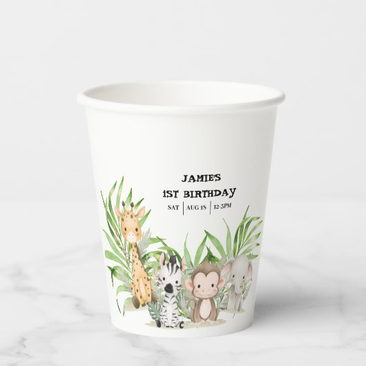 Safari Adventure Paper Plate Pappbecher (Vorderseite)