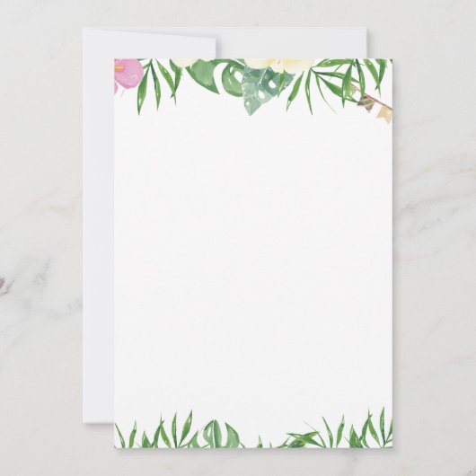 Safari Adventure Party Invitation - Jungle Theme Einladung (Rückseite)