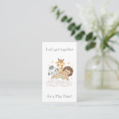 Safari Adventure Playdate Telefonnummerkarte (Stehend Vorderseite)