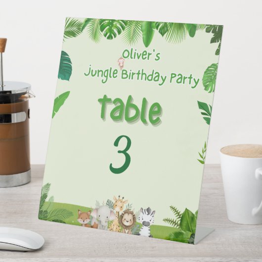 Safari Adventure Table Sign Sockelschild (In Situ)