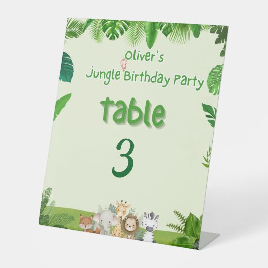 Safari Adventure Table Sign Sockelschild (Vorderseite)