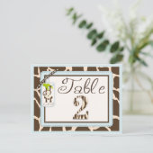 Safari Affe Animal Print Baby Shooting Table Card Postkarte (Stehend Vorderseite)