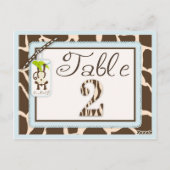 Safari Affe Animal Print Baby Shooting Table Card Postkarte (Rückseite)