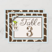 Safari Affe Animal Print Baby Shooting Table Card Postkarte (Vorne/Hinten)