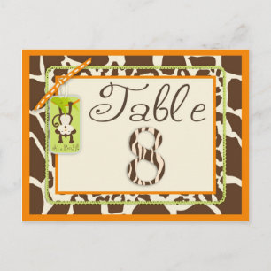 Safari Affe Animal Print Baby Shooting Table Card Postkarte