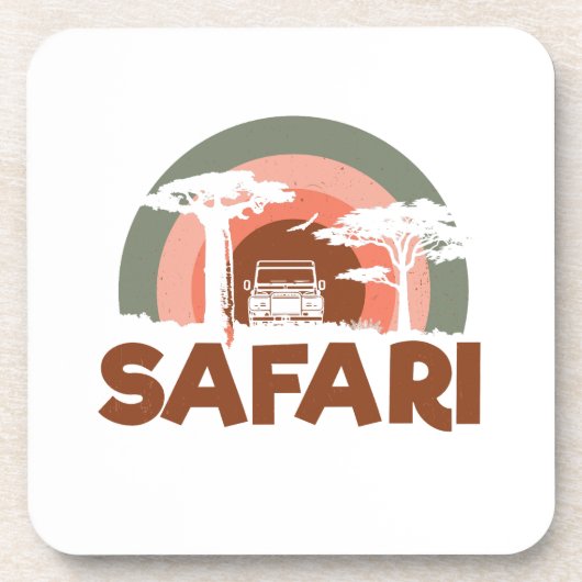 Safari Africa Theme Getränkeuntersetzer (Vorderseite)