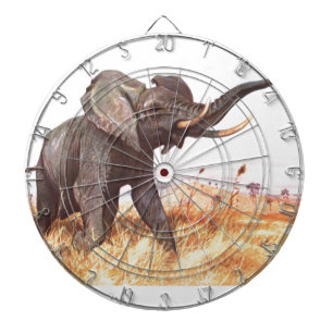 Safari African Jungle Destiny Animals Elephants Dartscheibe