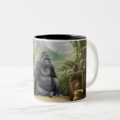 Safari Afrika Gorilla Akzent Tasse (VorderseiteRechts)