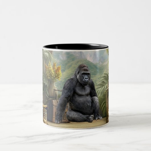 Safari Afrika Gorilla Akzent Tasse (Mittel)