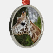 Safari-Afrika-Modchic-noble Schicksals-Giraffe Silbernes Ornament (Rechts)