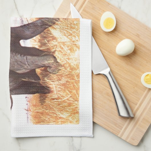 Safari-afrikanische Geschirrtuch (Viertel Falte)