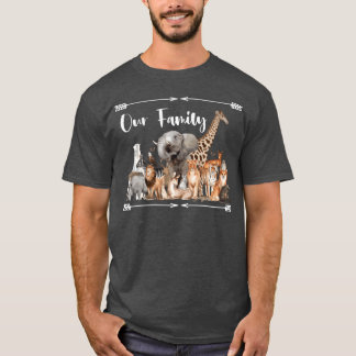 Safari Afrikanische Wilde Tierfamilie Familie T-Shirt