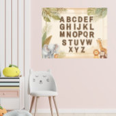 Safari-Alphabet-Nursery Boho Dschungeltiere Poster
