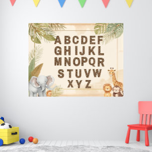 Safari-Alphabet-Nursery Boho Dschungeltiere Poster