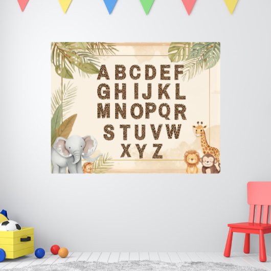 Safari-Alphabet-Nursery Boho Dschungeltiere Poster