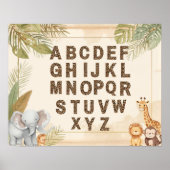 Safari-Alphabet-Nursery Boho Dschungeltiere Poster (Vorne)