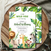 Safari Animal Aquarell Babydusche Einladung