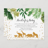 Safari Animal Baby Shower - Bringen Sie eine Buche Einladungspostkarte (Vorne/Hinten)