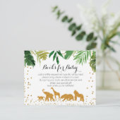 Safari Animal Baby Shower - Bringen Sie eine Buche Einladungspostkarte (Stehend Vorderseite)