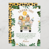 Safari Animal Birthday Danke Karte (Vorne/Hinten)