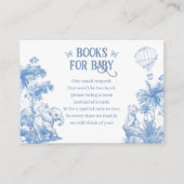 Safari Animal Blue Toile Baby Boy Duschbücher Begleitkarte (Vorderseite)