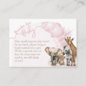 Safari animal Boho Baby Girl Duschbücher Begleitkarte (Vorderseite)