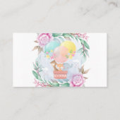 Safari Animal Diaper Raffle Baby Dusche Visitenkarte (Rückseite)