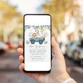 Safari Animal Drive Thru Baby Shower Einladung