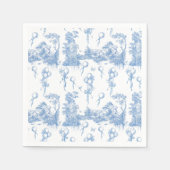 Safari Animal Dusty Blue Toile Baby Boy Dusche Serviette (Vorderseite)