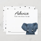 Safari Animal Elephant Baby Shower Addon Card (Vorne/Hinten)