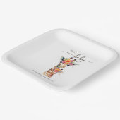 Safari Animal Floral Giraffe Mama Babydusche Pappteller (Gewinkelt)