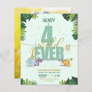 Safari Animal Four Ever Wild Budget Foto Geburtsta