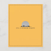 Safari Animal Four Ever Wild Cheap Birthday Einlad (Rückseite)