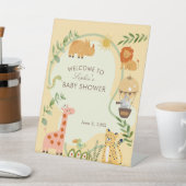 Safari Animal Friends Baby Dusche Begrüßungszeiche Sockelschild (In SItu)