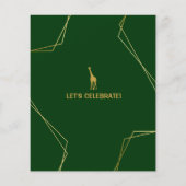 Safari Animal Giraffe Budget Geburtstag Einladung (Rückseite)