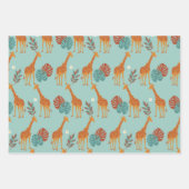 Safari Animal, Giraffe Print Geschenkmuster, Giraf Geschenkpapier Set (Vorderseite 2)