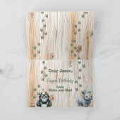 Safari Animal Gorilla Rhino Birthday Karte (Innenseite)