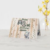 Safari Animal Gorilla Rhino Birthday Karte (Gelbe Blume)