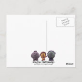 Safari Animal Happy Birthday Postcard Postkarte (Rückseite)