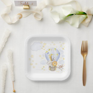 Safari Animal Hot Air Ballon Teller