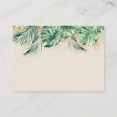 Safari Animal Jungle Green & Gold Boy Buch Begleitkarte (Rückseite)