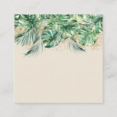 Safari Animal Jungle Green & Gold Boy Winaper Begleitkarte (Rückseite)