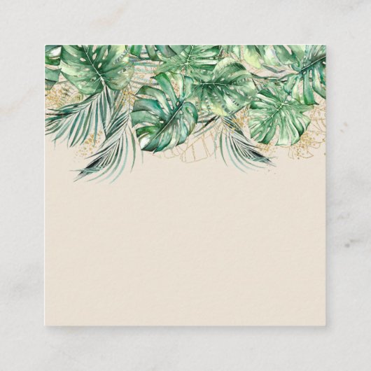 Safari Animal Jungle Green & Gold Boy Winaper Begleitkarte (Rückseite)